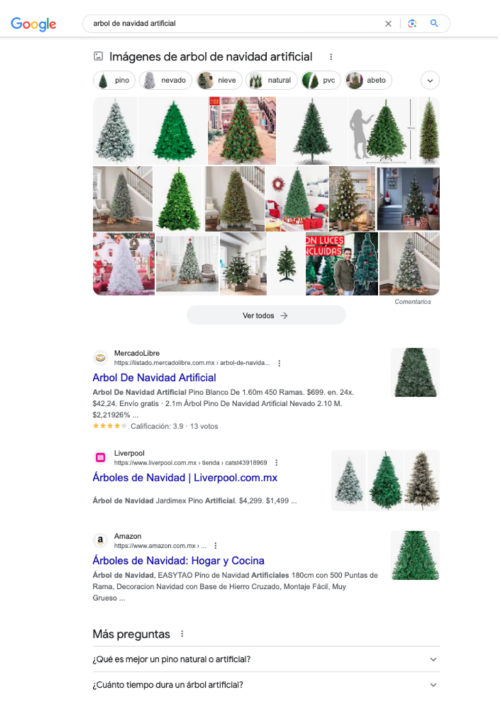 imagenes de arbol de navidad artificial
