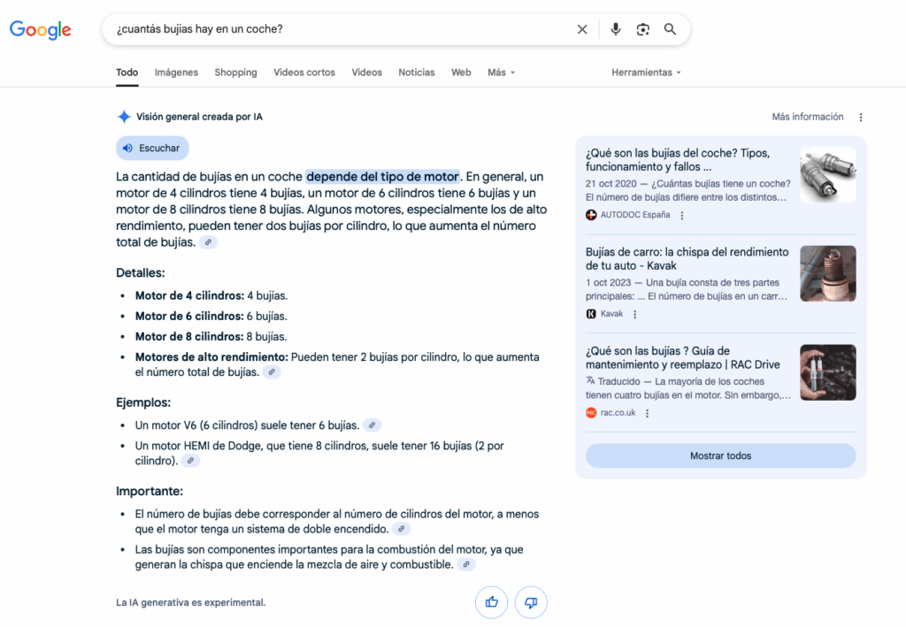 ejemplo de google ia generativa